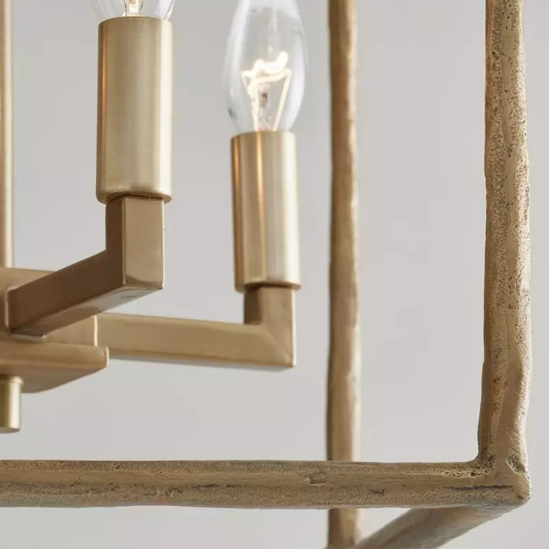 Burberry Industrial 4-Light Lantern Iron Pendant Light