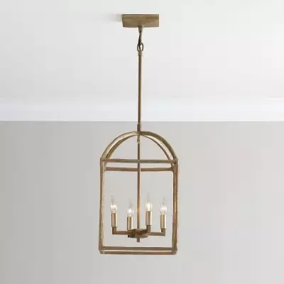 Burberry Industrial 4-Light Lantern Iron Pendant Light