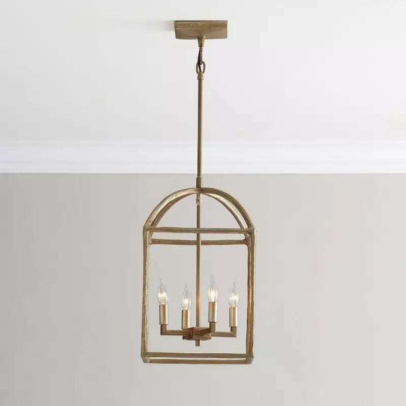 Burberry Industrial 4-Light Lantern Iron Pendant Light