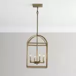 Burberry Industrial 4-Light Lantern Iron Pendant Light