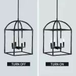 Burberry Industrial 4-Light Lantern Iron Pendant Light