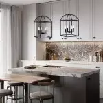 Burberry Industrial 4-Light Lantern Iron Pendant Light