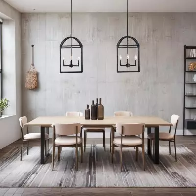 Burberry Industrial 4-Light Lantern Iron Pendant Light