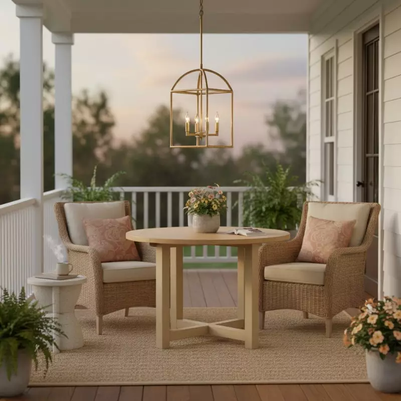 Burberry Industrial 4-Light Lantern Iron Pendant Light