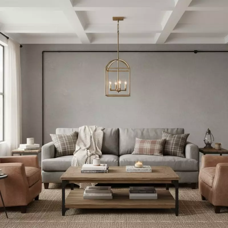 Burberry Industrial 4-Light Lantern Iron Pendant Light