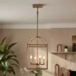 Burberry Industrial 4-Light Lantern Iron Pendant Light