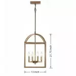 Burberry Industrial 4-Light Lantern Iron Pendant Light