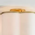 Thomas Minimalist Linen Flower Scallop Flush Mount Ceiling Light