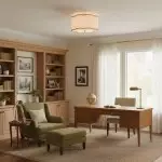 Thomas Minimalist Linen Flower Scallop Flush Mount Ceiling Light