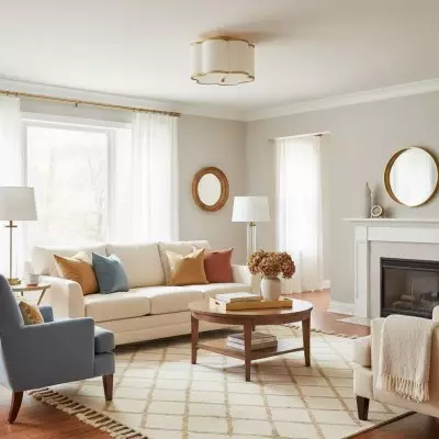 Thomas Minimalist Linen Flower Scallop Flush Mount Ceiling Light