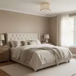 Thomas Minimalist Linen Flower Scallop Flush Mount Ceiling Light