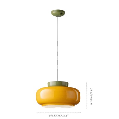Smith Modern Nordic Bauhaus Macarons Bowl Shade Ceramic Pendant Light
