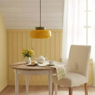 Smith Modern Nordic Bauhaus Macarons Bowl Shade Ceramic Pendant Light