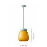 Smith Modern Nordic Bauhaus Macarons Bowl Shade Ceramic Pendant Light