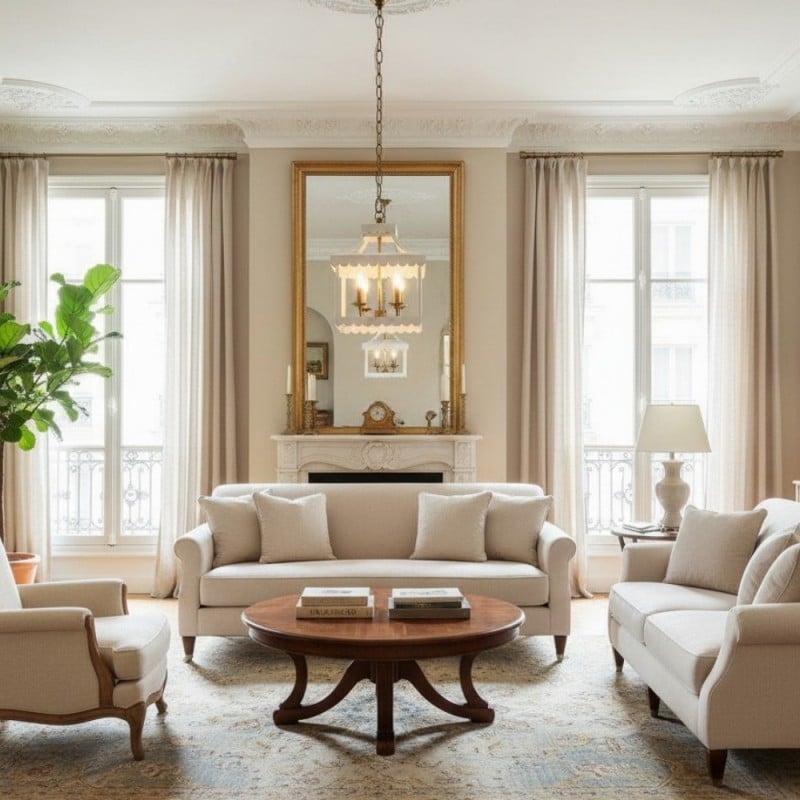 Molly French Vintage 4-Light Scalloped Lantern Chandelier