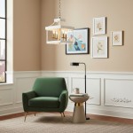 Molly French Vintage 4-Light Scalloped Lantern Chandelier