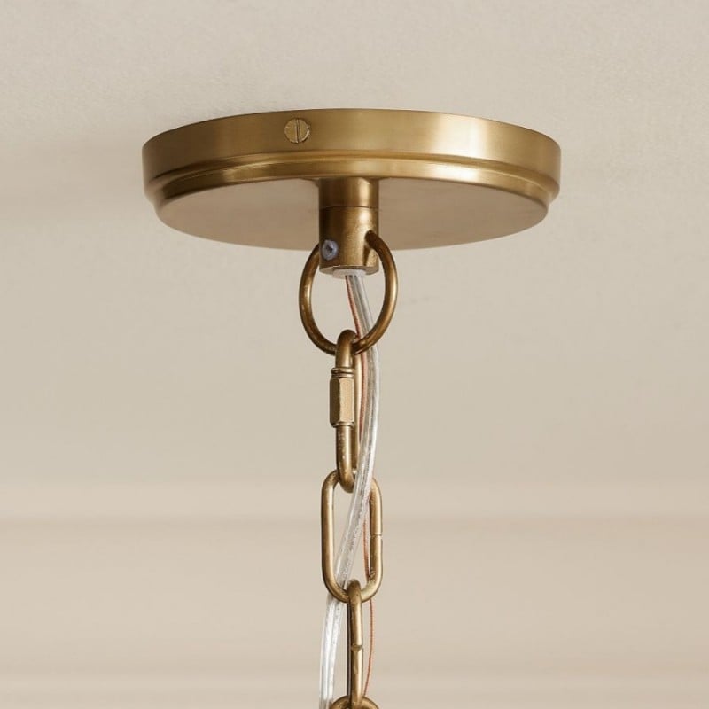 Molly French Vintage 4-Light Scalloped Lantern Chandelier