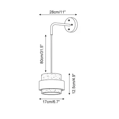 Timothy Wabi Sabi Natural Cylindrical Travertine Wall light