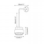 Timothy Wabi Sabi Natural Cylindrical Travertine Wall light