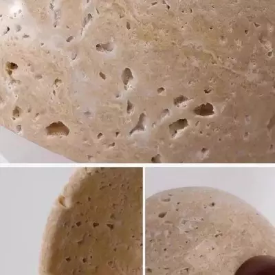 Timothy Wabi Sabi Natural Cylindrical Travertine Wall light