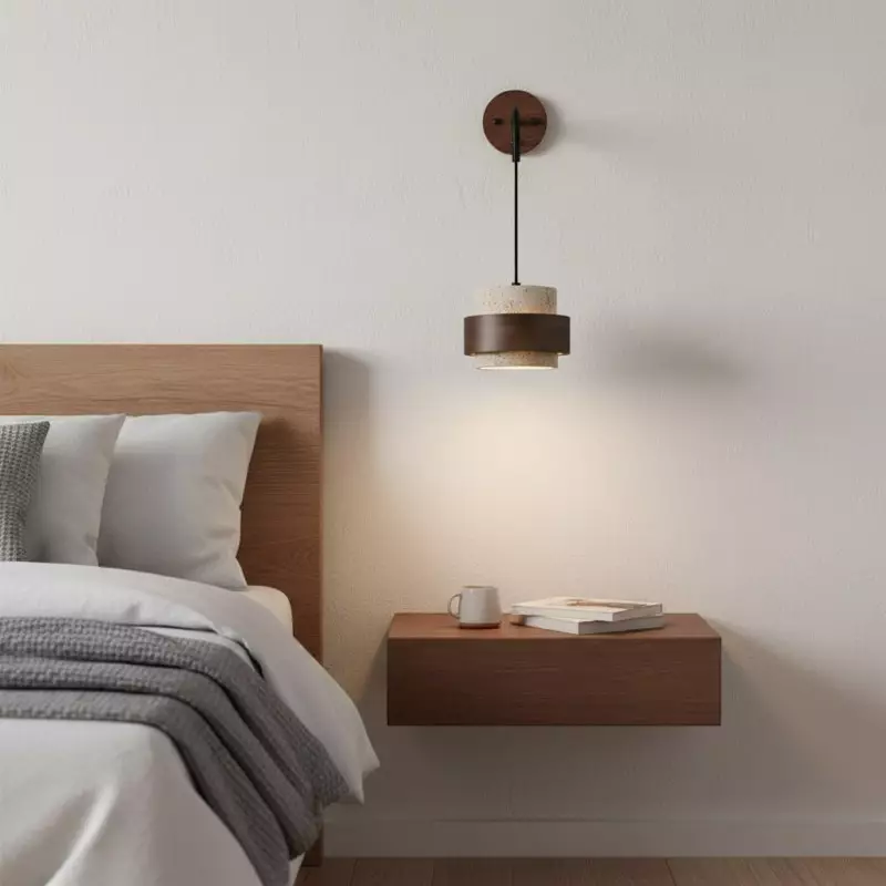 Timothy Wabi Sabi Natural Cylindrical Travertine Wall light