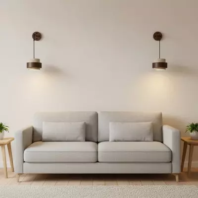 Timothy Wabi Sabi Natural Cylindrical Travertine Wall light