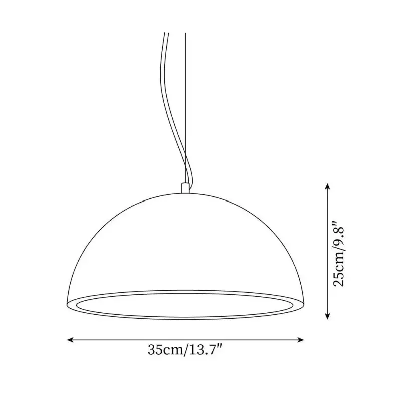Quant Minimalist Natural Dome Yellow Travertine Pendant Light