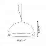 Quant Minimalist Natural Dome Yellow Travertine Pendant Light