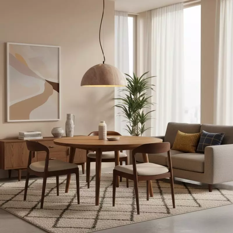 Quant Minimalist Natural Dome Yellow Travertine Pendant Light