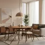 Quant Minimalist Natural Dome Yellow Travertine Pendant Light