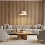 Quant Minimalist Natural Dome Yellow Travertine Pendant Light