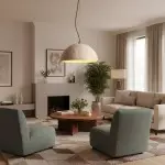 Quant Minimalist Natural Dome Yellow Travertine Pendant Light