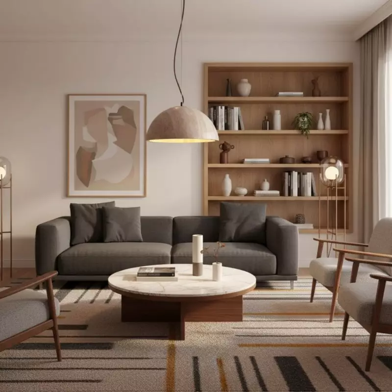 Quant Minimalist Natural Dome Yellow Travertine Pendant Light