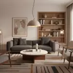 Quant Minimalist Natural Dome Yellow Travertine Pendant Light