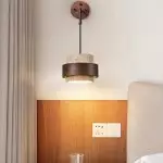 Timothy Wabi Sabi Natural Cylindrical Travertine Wall light