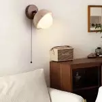 Hamnett Minimalist Natural Globe Travertine Wall Lamp