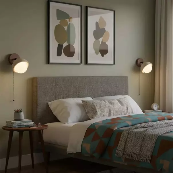 Hamnett Minimalist Natural Globe Travertine Wall Lamp