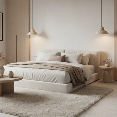 Jones Wabi Sabi Natural Sculpted Travertine Pendant Lamp