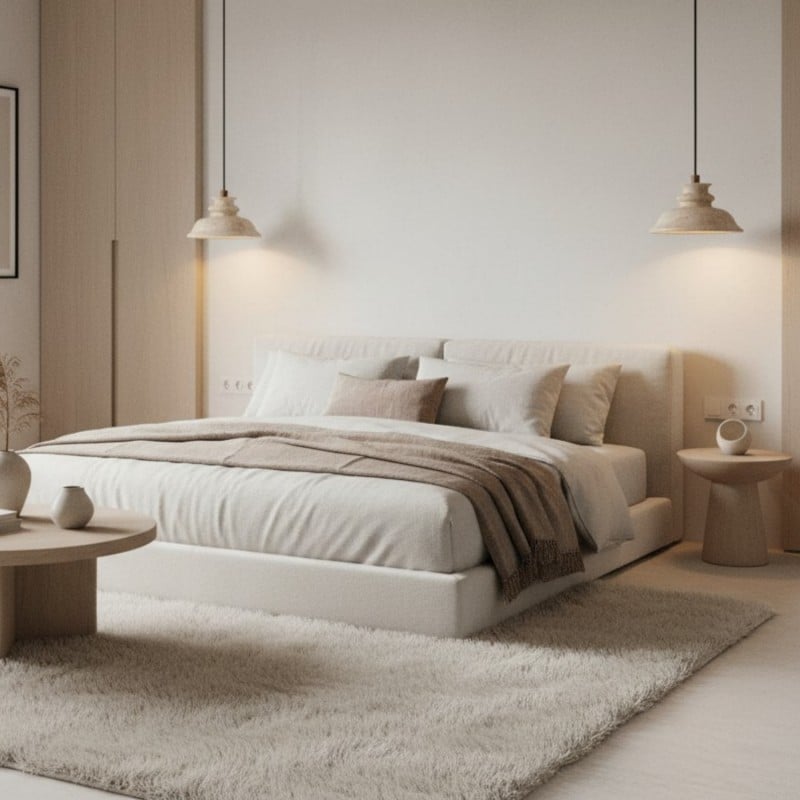 Jones Wabi Sabi Natural Sculpted Travertine Pendant Lamp