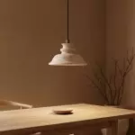 Jones Wabi Sabi Natural Sculpted Travertine Pendant Lamp