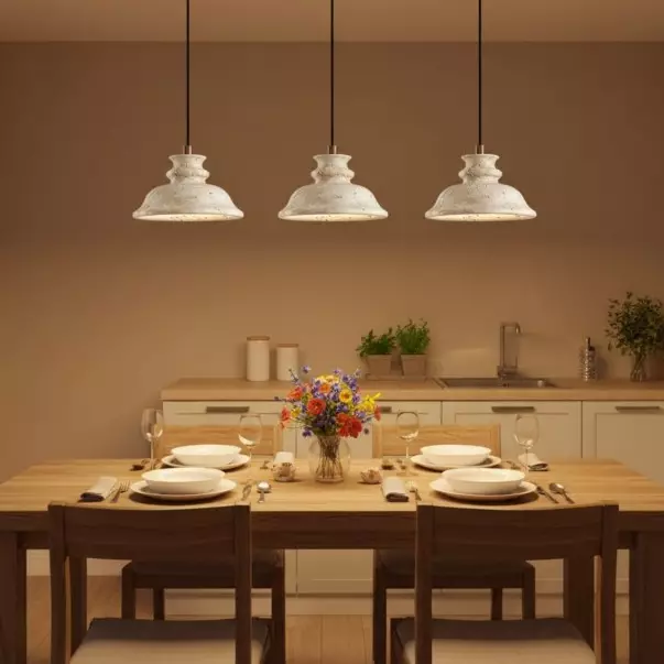 Jones Wabi Sabi Natural Sculpted Travertine Pendant Lamp