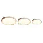 Jonathan Minimalist Round Travertine Stone Flush Mount Ceiling Light