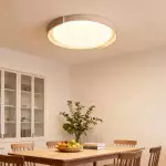 Jonathan Minimalist Round Travertine Stone Flush Mount Ceiling Light
