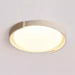Jonathan Minimalist Round Travertine Stone Flush Mount Ceiling Light