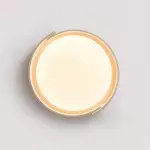 Jonathan Minimalist Round Travertine Stone Flush Mount Ceiling Light