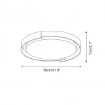 Jonathan Minimalist Round Travertine Stone Flush Mount Ceiling Light