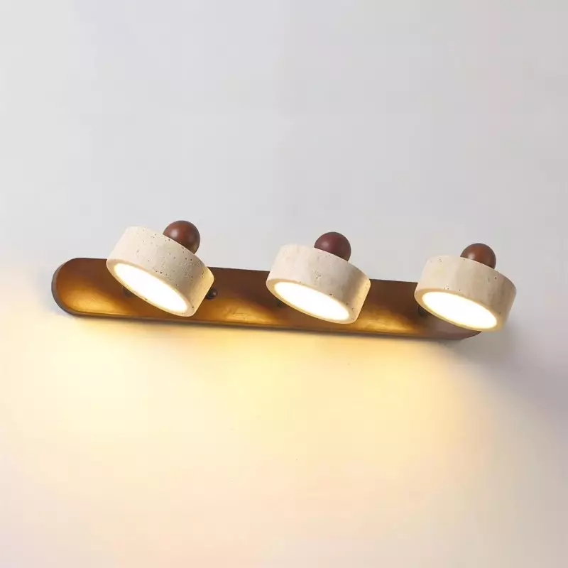 Macdonald Wabi Sabi Natural Travertine Adjustable Heads Wall Lamp