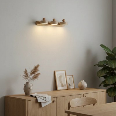 Macdonald Wabi Sabi Natural Travertine Adjustable Heads Wall Lamp