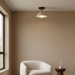 Katharine Minimalist Cone Shade Travertine Ceiling Lamp