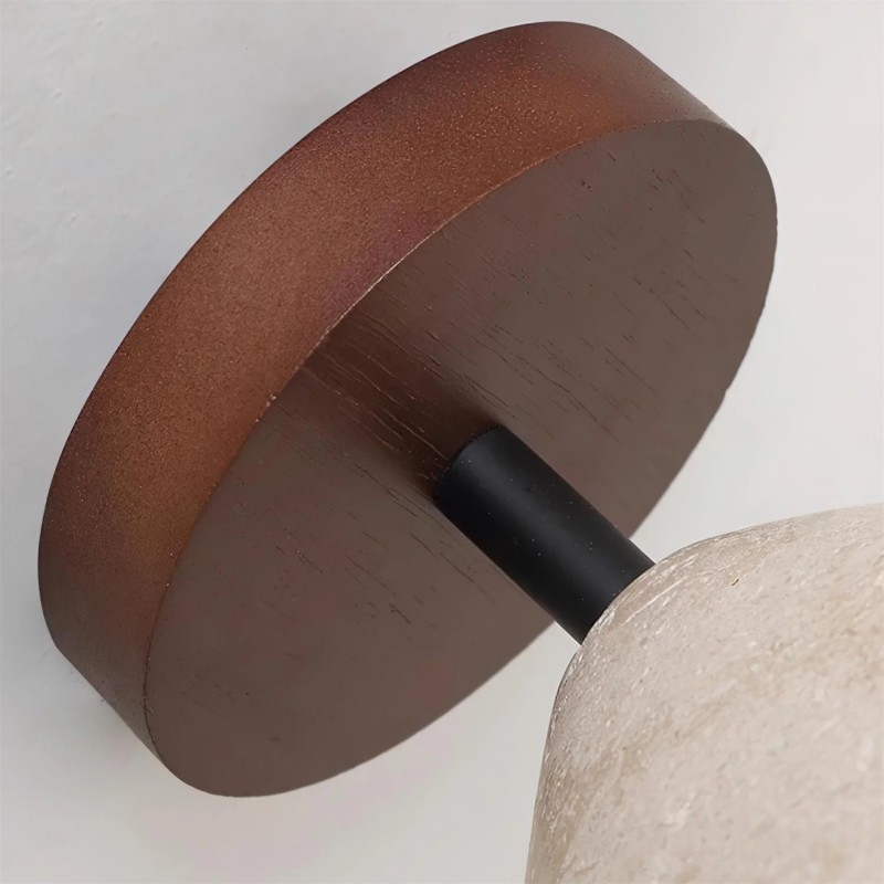 Katharine Minimalist Cone Shade Travertine Ceiling Lamp